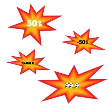 Icons explosion Stock Illustration