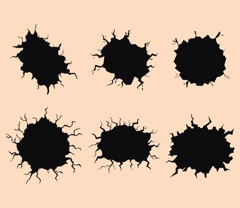 Icons explosive wall Stock Illustration