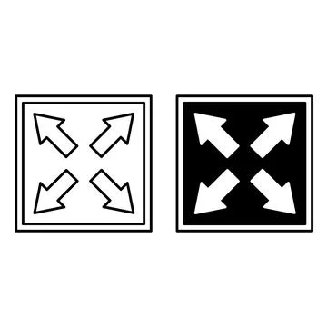 Icons Full Screen. Black and White Vector Icons. Full size Application Icon.. 스톡 일러스트