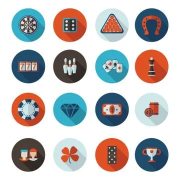 Icons gambling in vector format Stock Illustration