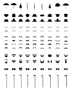 Icons for gentleman Stock Illustration
