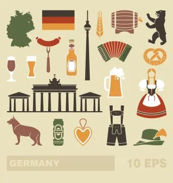 Icons Of Germany Stock Illustration