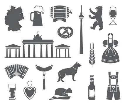 Icons Of Germany. Vector illustration Stock Illustration