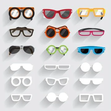 Icons Glasses Stock Illustration