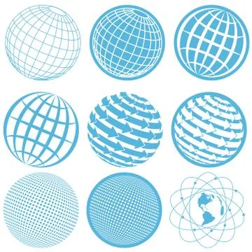 Icons Globe Illustrazione stock