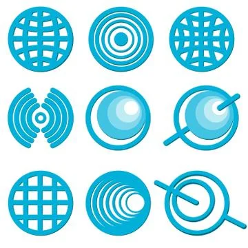 Icons globe Stock Illustration