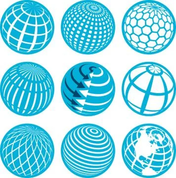 Icons globe Stock Illustration