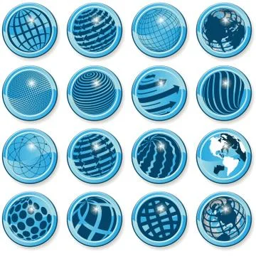 Icons Globe Stock Illustration