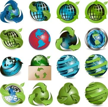Icons globe Stock Illustration