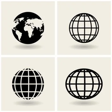 Icons globes Stock Illustration