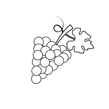 Icons of grapes Stock Illustration