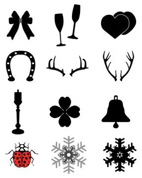 Icons for happy Stock Illustration