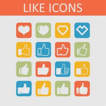Like icons Stock Illustration