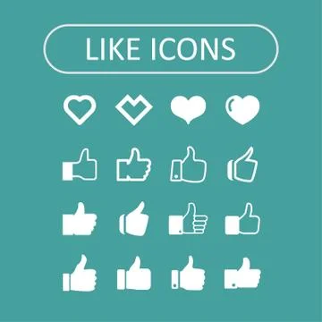 Like icons Stock Illustration