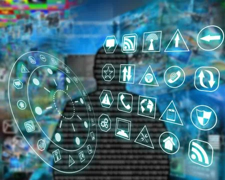 Icons interface Illustrazione stock