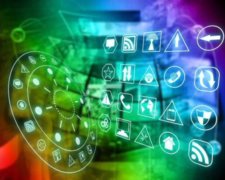 Icons interface Illustrazione stock