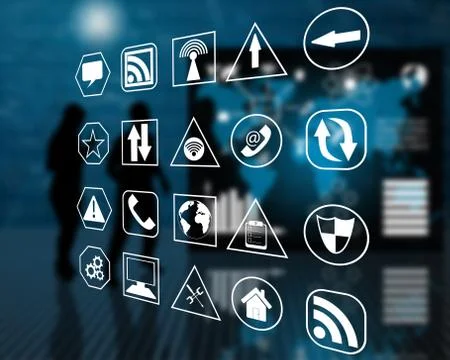 Icons interface 스톡 일러스트