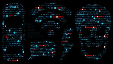 Icons of Internet Code. Digital Jolly Roger. Wifi. Car. Electronic message. Stock Footage 88916660