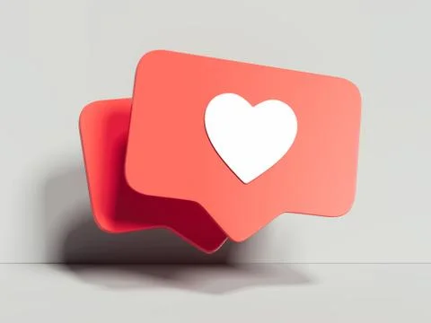 Like icons on light background, 3d rendering Stockillustratie