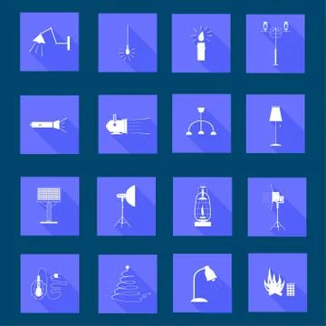 Icons light Stock Illustration