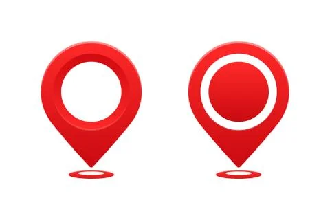 Icons location pointer. Pointer pin marker for travel place vector illustrati Stock Illustration