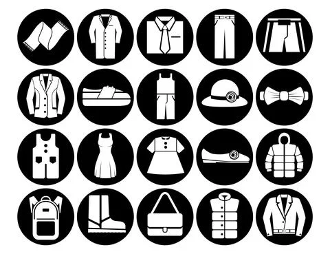 Icons logo universal set for web and mobile. Stock Illustration