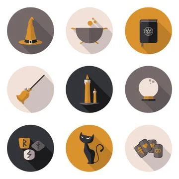 Icons magic in vector format Stock Illustration
