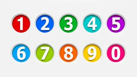 Icons numbers set #2 Stock Illustration