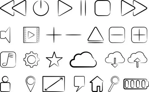 Icons pack Stock Illustration