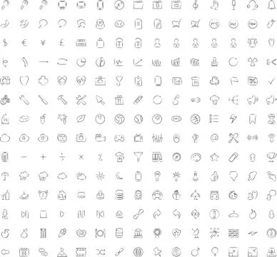 Icons pattern 스톡 일러스트