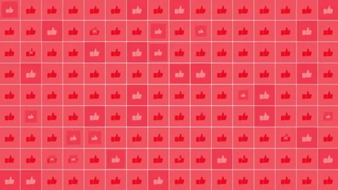 Like icons pattern on network background Stock Footage 166138565