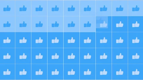 Like icons pattern on network background Stock Footage 168665268