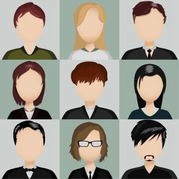 Icons with people 스톡 일러스트