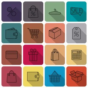 Icons purchase, vector illustration. Stock Illustration