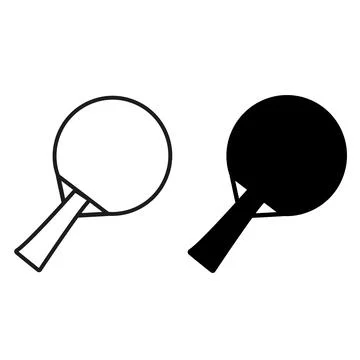 Icons of Rackets for Ping Pong. Vector Illustration of Sports Symbol. Table.. Stock Illustration