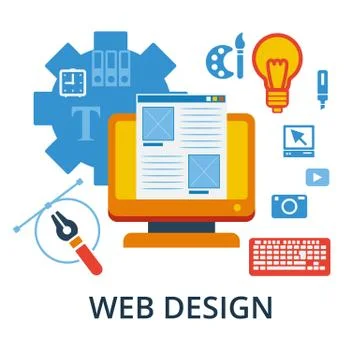 Icons for responsive web design and graphic design. Illustrazione stock