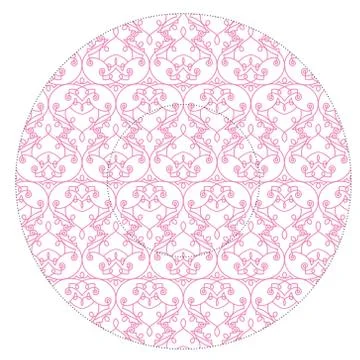 Icons set with abstract flowers pattern, cupcakes form temlpate Illustrazione stock