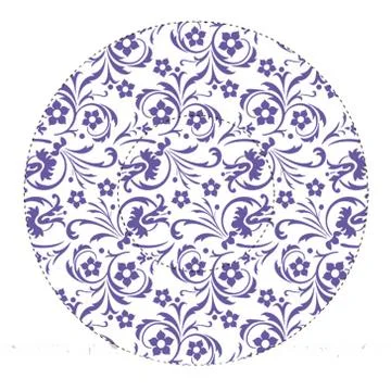 Icons set with abstract flowers pattern, cupcakes form temlpate Illustrazione stock