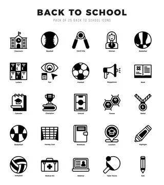 Icons set. Back To School for web. app. vector illustration. Ilustración de archivo