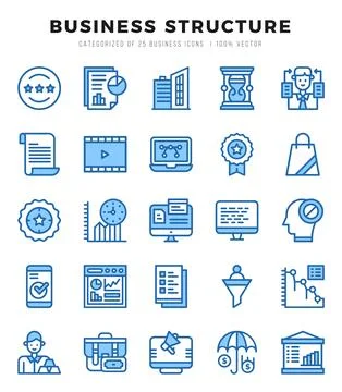 Icons set. Business Structure for web. app. vector illustration. イラスト素材