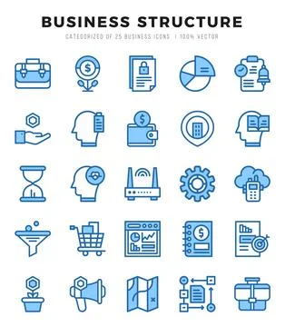 Icons set. Business Structure for web. app. vector illustration. Stock-Illustration