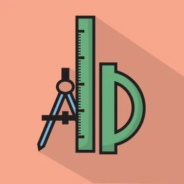 Icons set of geometry elements. Vector illustration Illustrazione stock