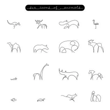 Icons set Illustrazione stock