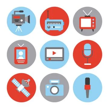 Icons set news objects イラスト素材