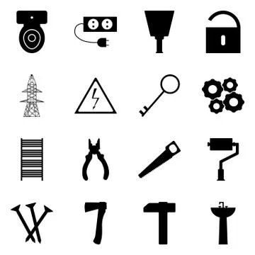 Icons set refit. Stock Illustration