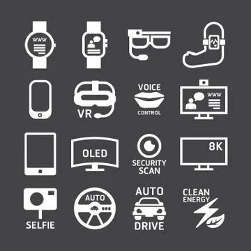 Icons set technology vector design. Stock Illustration