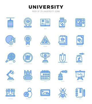 Icons set. University for web. app. vector illustration. Stock Illustration