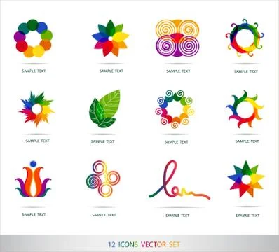 Icons set vector Stock Illustration