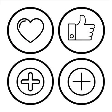 Like icons set vector Illustrazione stock