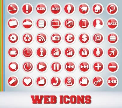 Icons Set for Web Applications Stock Illustration